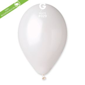 BALÃO DE LÁTEX METÁLICO WHITE#029 GM110 COM 50 UNIDADES -12"