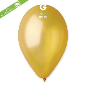 BALÃO DE LÁTEX METÁLICO GOLD#039 GM110 COM 50 UNIDADES -12"