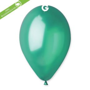 BALÃO DE LÁTEX METÁLICO GREEN#055 GM110 COM 50 UNIDADES -12"