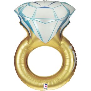 BALÃO METALIZADO WEDDING RING 37" GRABO