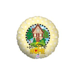 BALÃO METALIZADO WELCOME HOME YELLOW 18" GRABO