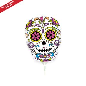 BALÃO METALIZADO MINI SUGAR SKULL 14" GRABO