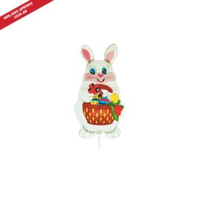 BALÃO METALIZADO COELHINHO CESTA 14" GRABO