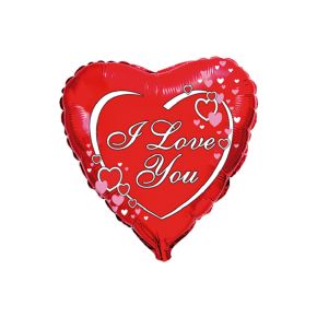 BALÃO METALIZADO I LOVE YOU VERMELHO CORACOES 20" FLEXMETAL