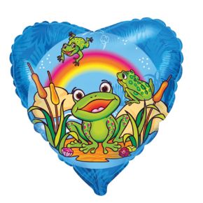 BALÃO METALIZADO SAPO CROC-CROC CORACAO 20" FLEXMETAL