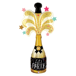 BALÃO METALIZADO SPECIAL DELIVERY PARTY CHAMPAGNE 60" GRABO