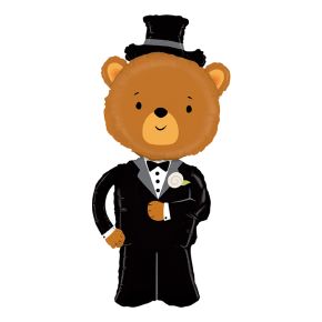 BALÃO METALIZADO LINKY GROOM BEAR 49" GRABO