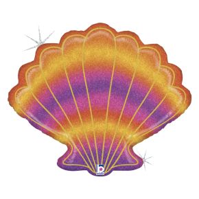 BALÃO METALIZADO GLITTER SEASHELL 30" GRABO