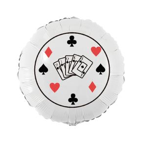 BALÃO METALIZADO POKER REDONDO 20" MBII FLEXMETAL