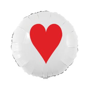 BALÃO METALIZADO CARTA DE BARALHO COPAS 20" FLEXMETAL