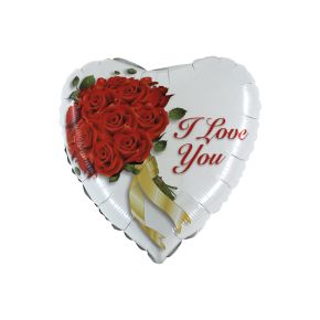 BALÃO METALIZADO RED ROSES BOUQUET 18" GRABO