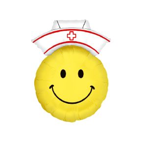 BALÃO METALIZADO SMILEY NURSE 28" GRABO