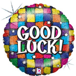 BALÃO METALIZADO GOOD LUCK SQUARES 18" GRABO