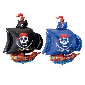 BALÃO METALIZADO BARCO PIRATA SHAPE HSG FLEXMETAL
