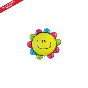 BALÃO METALIZADO FLOR ARCO IRIS SHAPE 14" FLEXMETAL