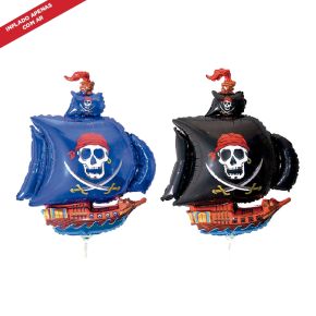 BALÃO METALIZADO BARCO PIRATA SHAPE 14" FLEXMETAL