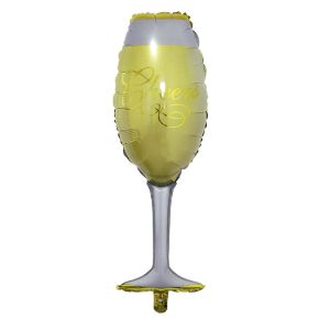 BALÃO METALIZADO TACA DE CHAMPAGNE HSG FUNNY FASHION