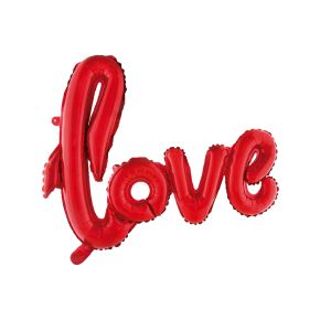 BALÃO METALIZADO TEXTO LOVE VERMELHO 26" FUNNY FASHION