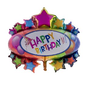 BALÃO METALIZADO BIRTHDAY MARQUEE 37" FUNNY FASHION