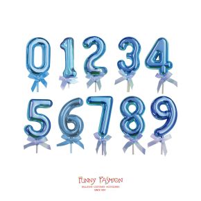CAKE TOPPERS NUMEROS AZUL 5" FUNNY FASHION