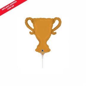 BALÃO METALIZADO MINI GOLDEN CUP 14" GRABO