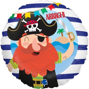 BALÃO METALIZADO FUNNY PIRATE 18" GRABO