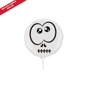 BALÃO METALIZADO HALLOWEEN CAVEIRA 9"V FLEXMETAL