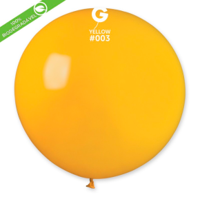 BALÃO DE LÁTEX YELLOW#003 G30 COM 5 UNIDADES -31''