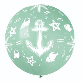BALÃO DE LÁTEX MARINE VERDE AGUA GS30 COM 1 UNIDADE -31''