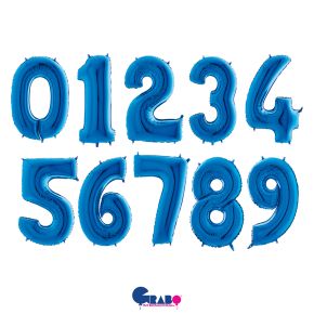 BALÃO METALIZADO NUMEROS AZUL 26" GRABO