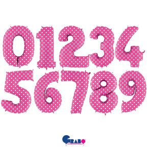BALÃO METALIZADO NUMEROS POA PINK 40" GRABO