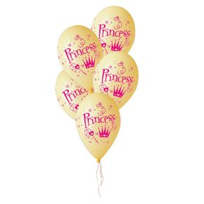 BALÃO DE LÁTEX PRINCESS MOSTARDA GS120 COM 5 UNIDADES -13''
